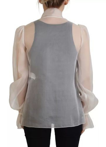 Ascot Collar Long Sleeves Blouse Women's Top (Pre-Owned) - Dolce & Gabbana - Modalova