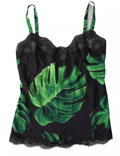 Philodendron Print Silk Camisole Women's Underwear (Pre-Owned) - Dolce & Gabbana - Modalova
