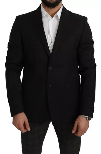 Wool Slim Fit Notch Jacket Men's Blazer - Dolce & Gabbana - Modalova