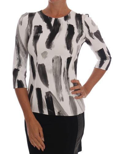 Striped Printed Blouse Women's Top - Dolce & Gabbana - Modalova