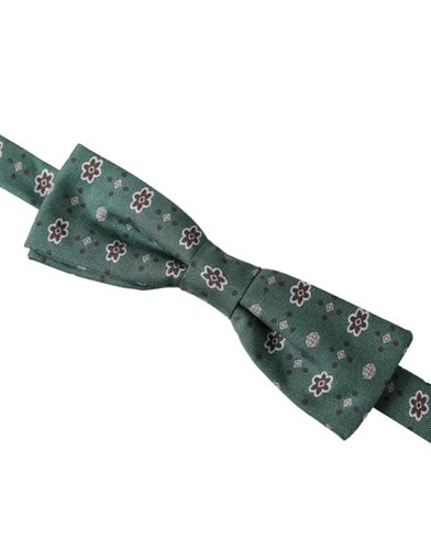 Mint Floral Adjustable Neck Men Bow Men's Tie - Dolce & Gabbana - Modalova