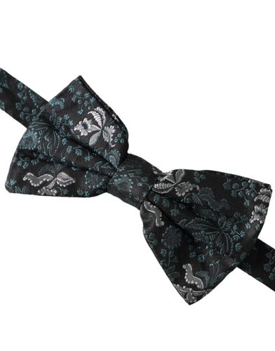 Fantasy Floral Silk Adjustable Neck Men Bow Men's Tie - Dolce & Gabbana - Modalova
