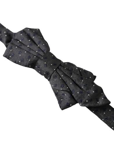 Silk Patterned Adjustable Neck Men Papillon Bow Men's Tie - Dolce & Gabbana - Modalova
