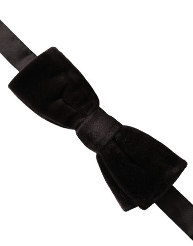 Velvet Cotton Adjustable Neck Men Bow Men's Tie - Dolce & Gabbana - Modalova