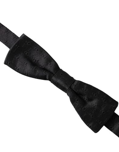 Silk Patterned Adjustable Neck Men Bow Men's Tie - Dolce & Gabbana - Modalova
