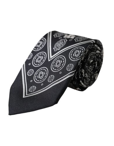 Patterned 100%Silk Adjustable Men's Tie - Dolce & Gabbana - Modalova