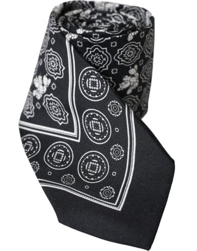 Patterned 100%Silk Adjustable Men's Tie - Dolce & Gabbana - Modalova