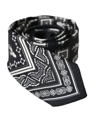 Patterned 100%Silk Adjustable Men's Tie - Dolce & Gabbana - Modalova