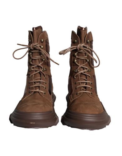 Suede Leather Military Combat Men Boots Men's Shoes (Pre-Owned) - Dolce & Gabbana - Modalova