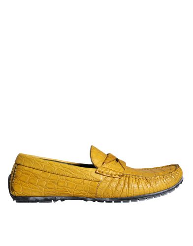 Leather Slip Mocassin Loafers Men's Shoes - Dolce & Gabbana - Modalova