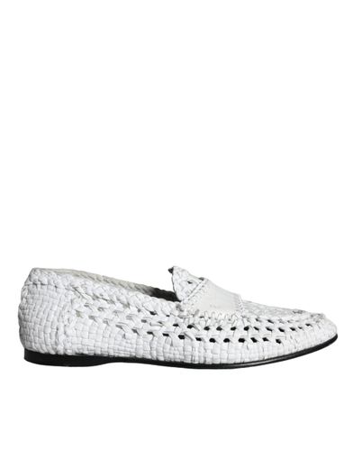 Woven Leather Slip On Loafers Men Men's Shoes (Pre-Owned) - Dolce & Gabbana - Modalova