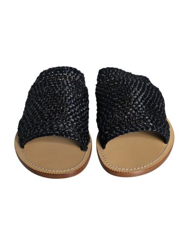 Monochrome Braided Raffia Slides Men's Shoes (Pre-Owned) - Dolce & Gabbana - Modalova