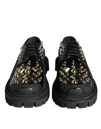 Leather Trekking Derby Embellished Shoes - Dolce & Gabbana - Modalova