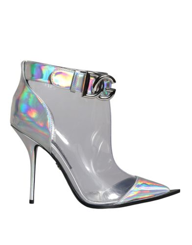 Iridescent PVC Pointed Short Boots Women's Shoes - Dolce & Gabbana - Modalova