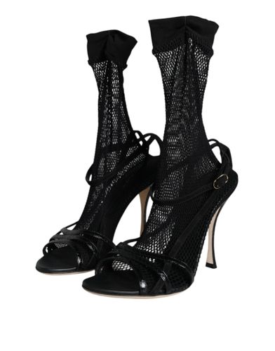 Mesh Stiletto Heels Sandals Women's Shoes - Dolce & Gabbana - Modalova