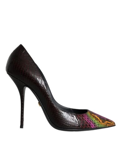 Exotic Leather Heels Pumps Women's Shoes - Dolce & Gabbana - Modalova