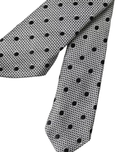 White Dot Fantasy Silk Adjustable Men Men's Tie - Dolce & Gabbana - Modalova