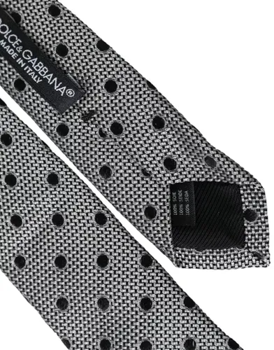 White Dot Fantasy Silk Adjustable Men Men's Tie - Dolce & Gabbana - Modalova
