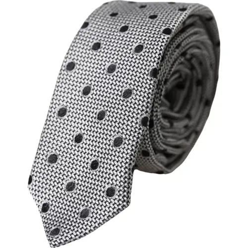 White Dot Fantasy Silk Adjustable Men Men's Tie - Dolce & Gabbana - Modalova