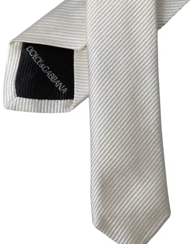 Solid 100% Silk Adjustable Men's Tie - Dolce & Gabbana - Modalova