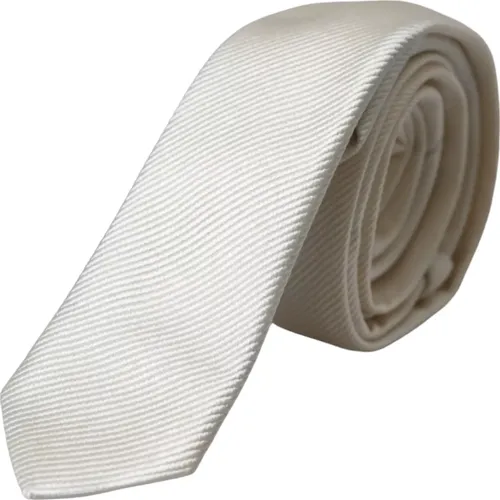 Solid 100% Silk Adjustable Men's Tie - Dolce & Gabbana - Modalova