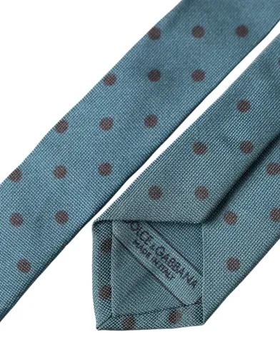 Black Polka Dot Silk Adjustable Men Men's Tie - Dolce & Gabbana - Modalova