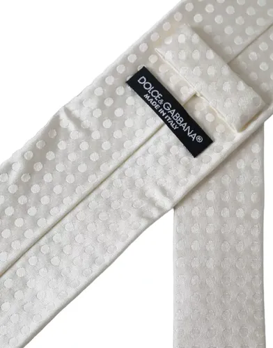 Dotted Silk Classic Adjustable Men Men's Tie - Dolce & Gabbana - Modalova