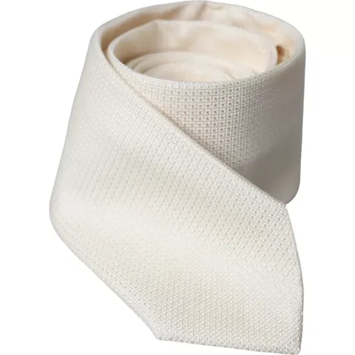Patterned Silk Classic Adjustable Men's Tie - Dolce & Gabbana - Modalova