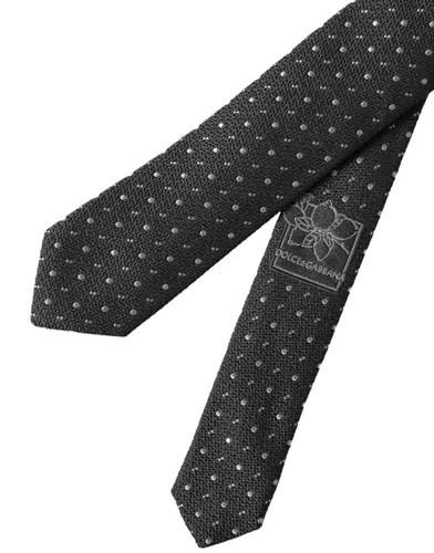 Polka Dot Silk Adjustable Men Men's Tie - Dolce & Gabbana - Modalova