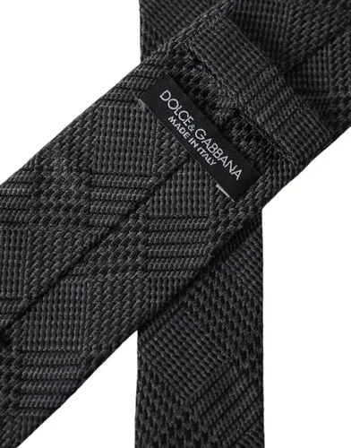 Plaid Patterned Silk Adjustable Men Men's Tie - Dolce & Gabbana - Modalova