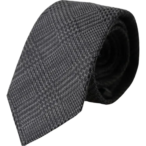 Plaid Patterned Silk Adjustable Men Men's Tie - Dolce & Gabbana - Modalova