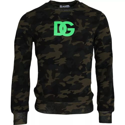 Camouflage Crew Neck Pullover Men's Sweater (Pre-Owned) - Dolce & Gabbana - Modalova