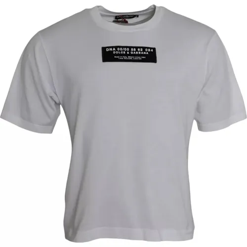 Cotton DG Applique Men Casual Men's T-shirt - Dolce & Gabbana - Modalova