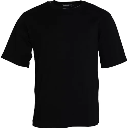 Logo Embossed Cotton Crew Neck Men's T-shirt (Pre-Owned) - Dolce & Gabbana - Modalova