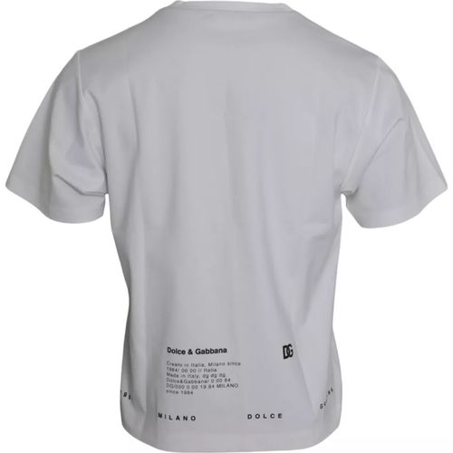 Red Lips Print Cotton Men Men's T-shirt - Dolce & Gabbana - Modalova