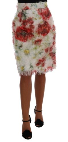 Floral Patterned Pencil Straight Women's Skirt - Dolce & Gabbana - Modalova