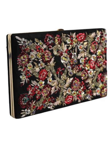 Floral Gold Frame Clutch Evening Purse Women's Bag - Dolce & Gabbana - Modalova