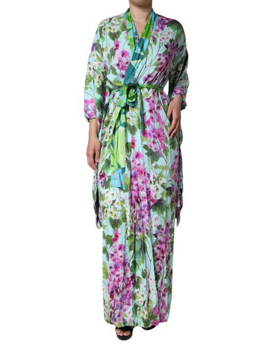 Floral Silk Stretch Wrap Women's Dress - Dolce & Gabbana - Modalova