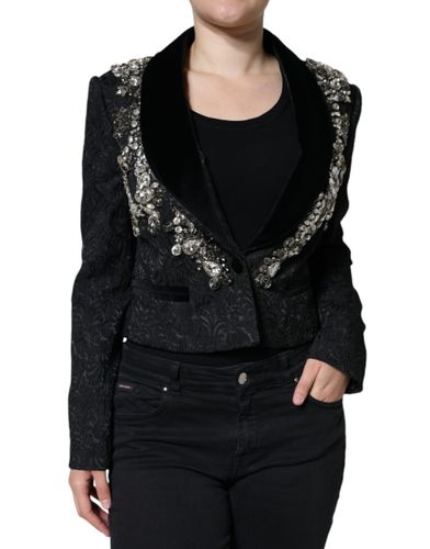 Jacquard Crystal Floral Jacket Women's Blazer - Dolce & Gabbana - Modalova