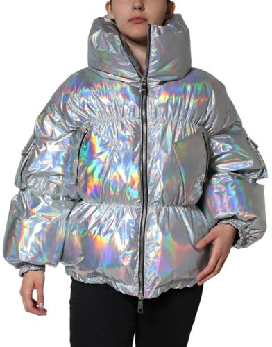 Iridescent Puffer Full Zip Coat Women's Jacket (Pre-Owned) - Dolce & Gabbana - Modalova