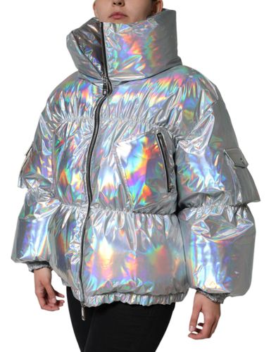 Iridescent Puffer Full Zip Coat Women's Jacket (Pre-Owned) - Dolce & Gabbana - Modalova