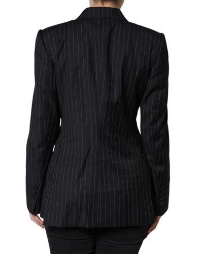 Striped Double Breasted Coat Women's Jacket - Dolce & Gabbana - Modalova