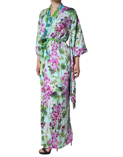Floral Silk Stretch Wrap Women's Dress - Dolce & Gabbana - Modalova