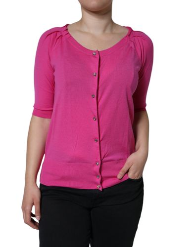 Wool Button Down Short Sleeve Blouse Women's Top - Dolce & Gabbana - Modalova