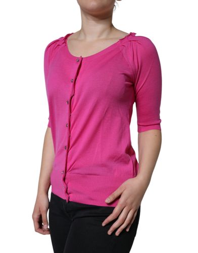 Wool Button Down Short Sleeve Blouse Women's Top - Dolce & Gabbana - Modalova