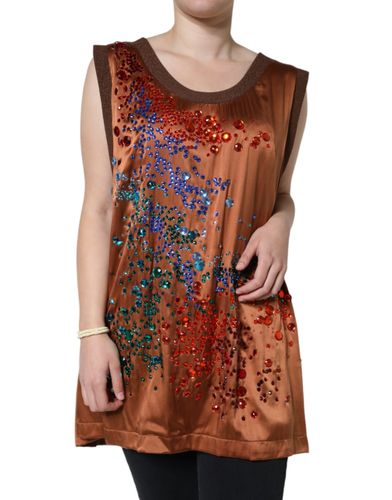 Crystal Embellished Sleeveless Tank Women's Top (Pre-Owned) - Dolce & Gabbana - Modalova