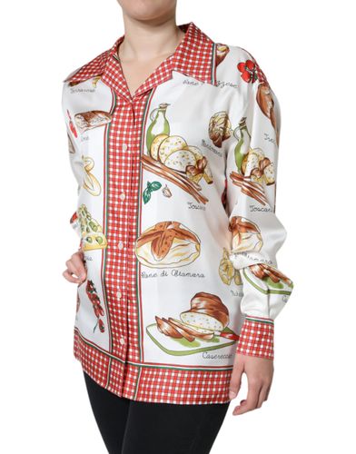 Bread Print Collared Blouse Women's Top (Pre-Owned) - Dolce & Gabbana - Modalova