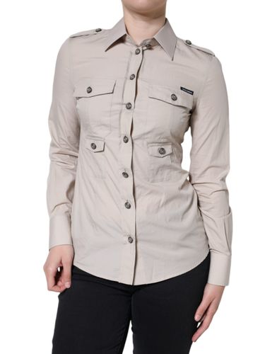 Cotton Collared Button Down Shirt Women's Top - Dolce & Gabbana - Modalova