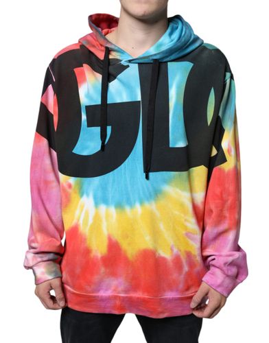 Tie Dye Hooded Sweatshirt Men's Sweater - Dolce & Gabbana - Modalova