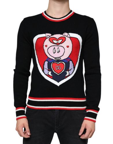 Cashmere Pig of the Year Pullover Men's Sweater - Dolce & Gabbana - Modalova